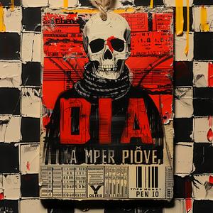 skull  checkered  red  black  poster  abstract  graphic  design  artistic  vibrant 1051682