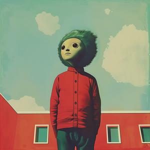 boy  green  hair  building  child  vibrant  playfulness  imagination  urban  fantasy 1039839