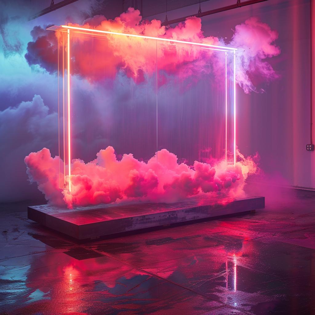 creative  surreal  album  cover  neon  smoke  lights  unusual  sign  Demna 976469