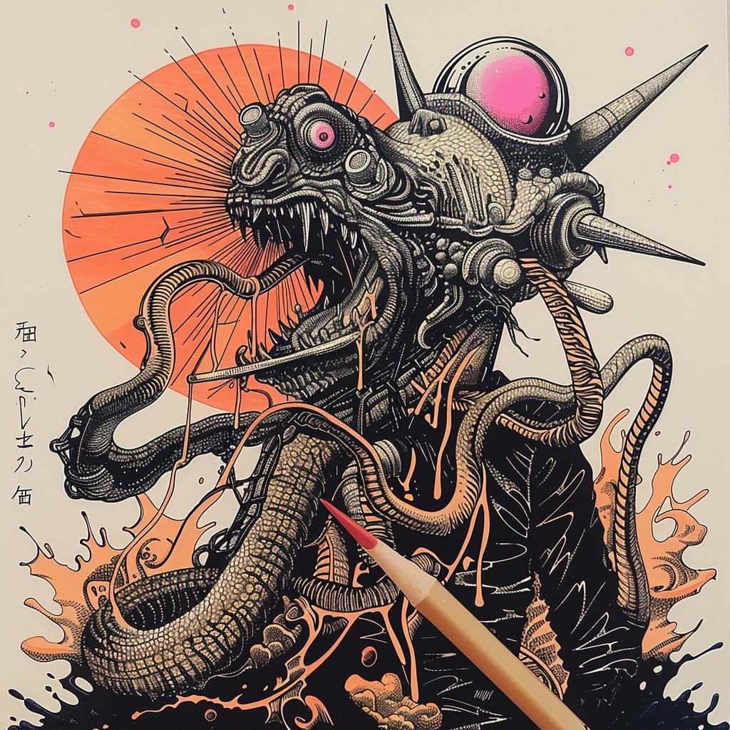 drawing  monster  pencil  japanese  whimsical  creative  imaginative  artwork  illustration  unique 948255