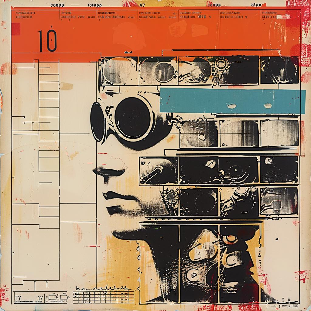 Cyborg  Painting  Glasses  Clock  Modern  Abstract  Art  Rauschenberg  Composition  Mixed-media 937499