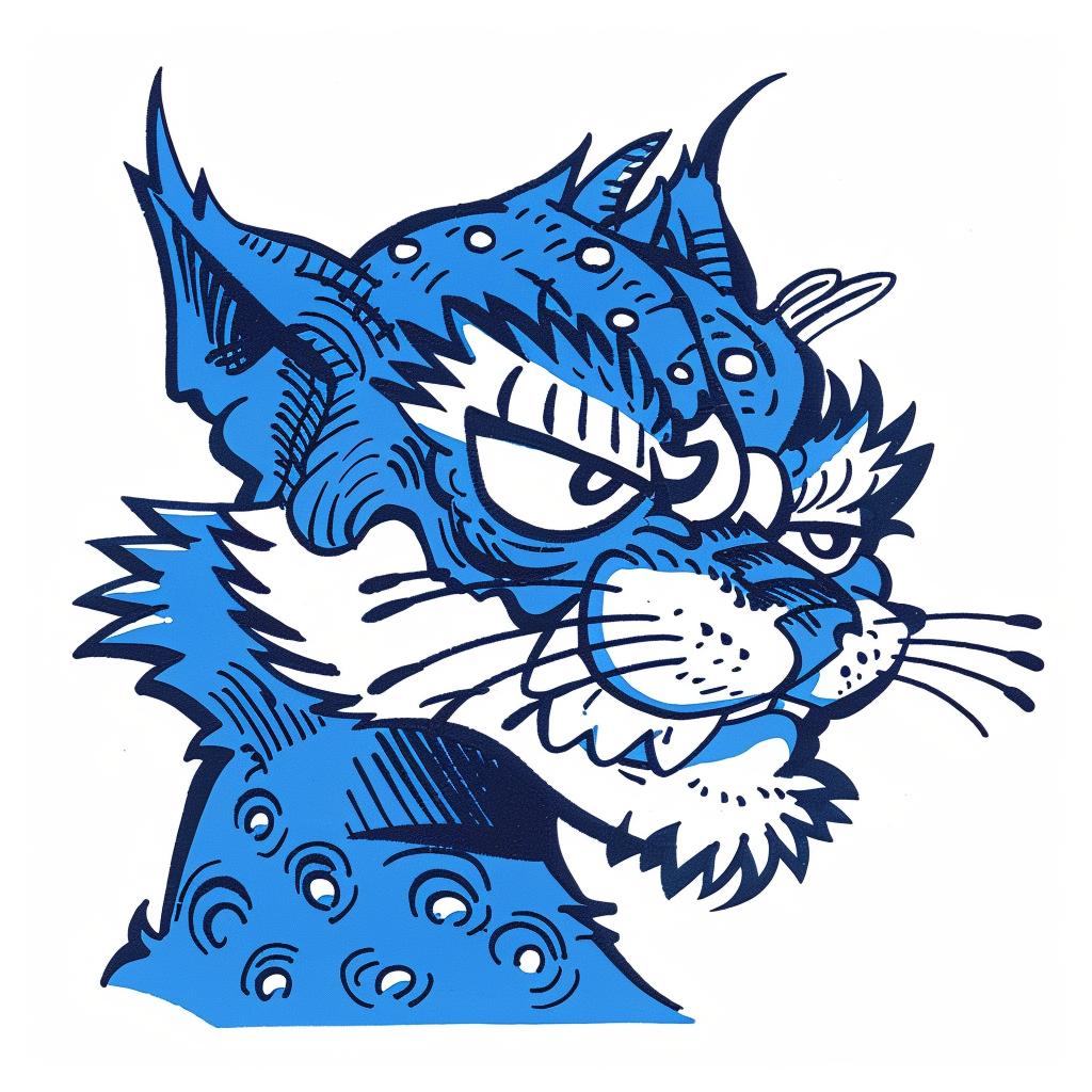 wildcat  mascot  angry  blue  cat  illustration  animal  design  portrait  head 1027951