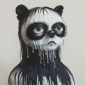 panda  bear  statue  black  white  face  art  design  sculpture  animal 1073773