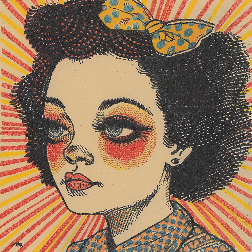 drawing  woman  bow  creative  Ukiyo-e  artistic  chaotic  colorful  symbolist  splatter 916797