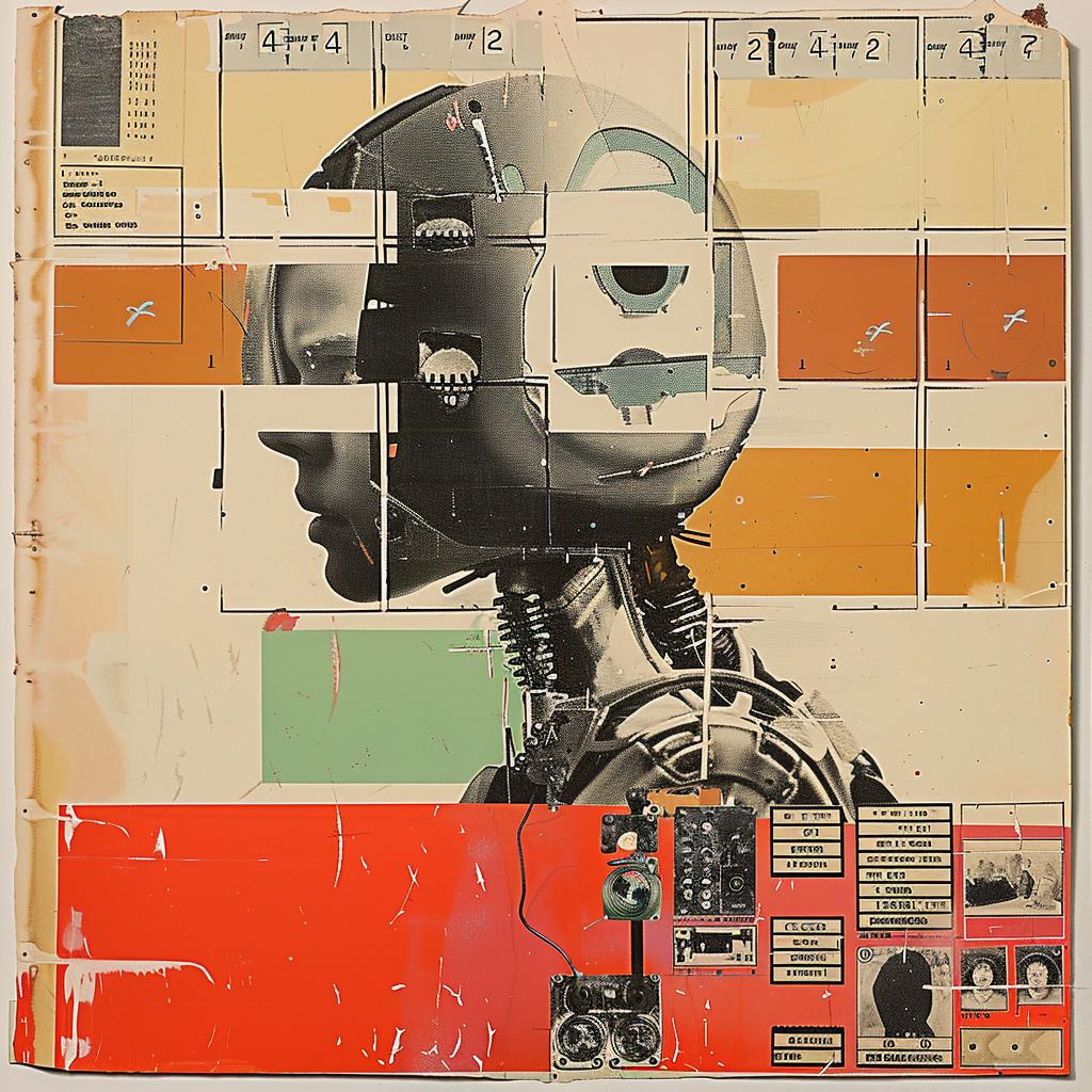 robot  face  painting  collage  cyborg  surreal  modern  art  abstract  graphic 937571