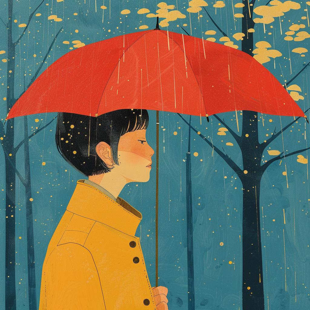 painting  girl  umbrella  rain  surreal  Joan  Cornella  colorful  creative  dreamy 1017331