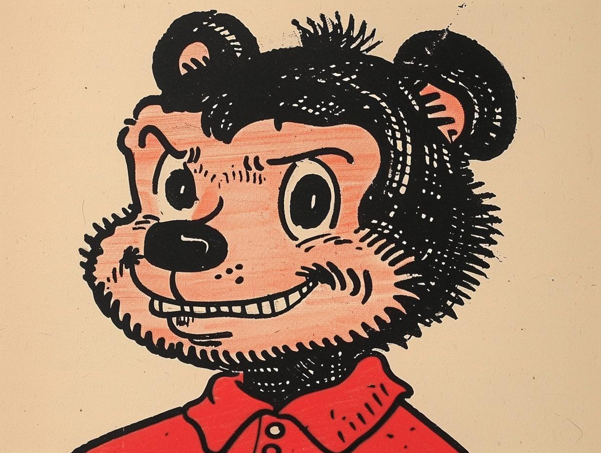 tattoo  basquiat  vintage  sailor  jerry  cartoon  bear  red  art  design 919090