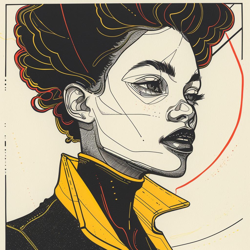Pop  Art  female  afro  Patrick  Nagel  colorful  portrait  curly  graphic 938157