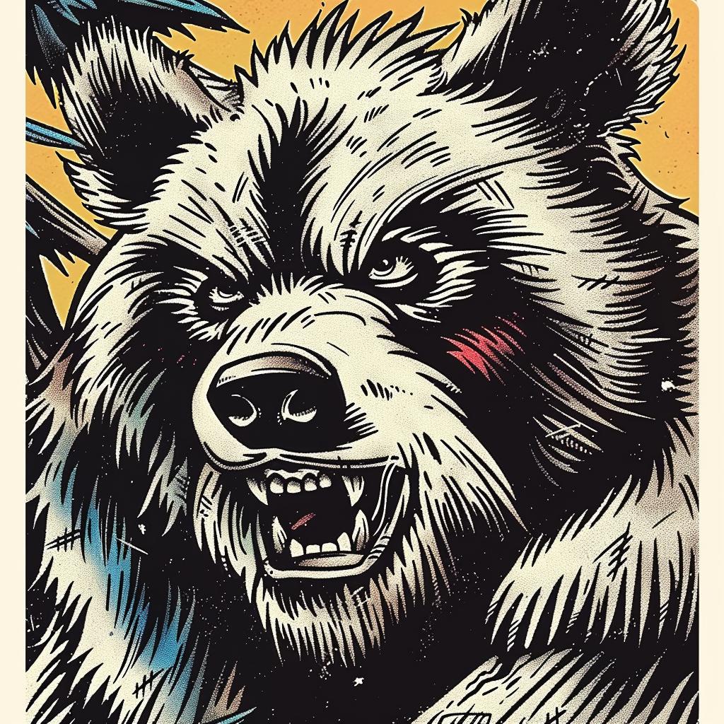 bear  face  animal  graphic  poster  artwork  illustration  design  vector  portrait 962421