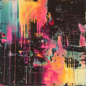 colorful  abstract  painting  art  emotion  vivid  texture  modern  chromolithography  design 1041100