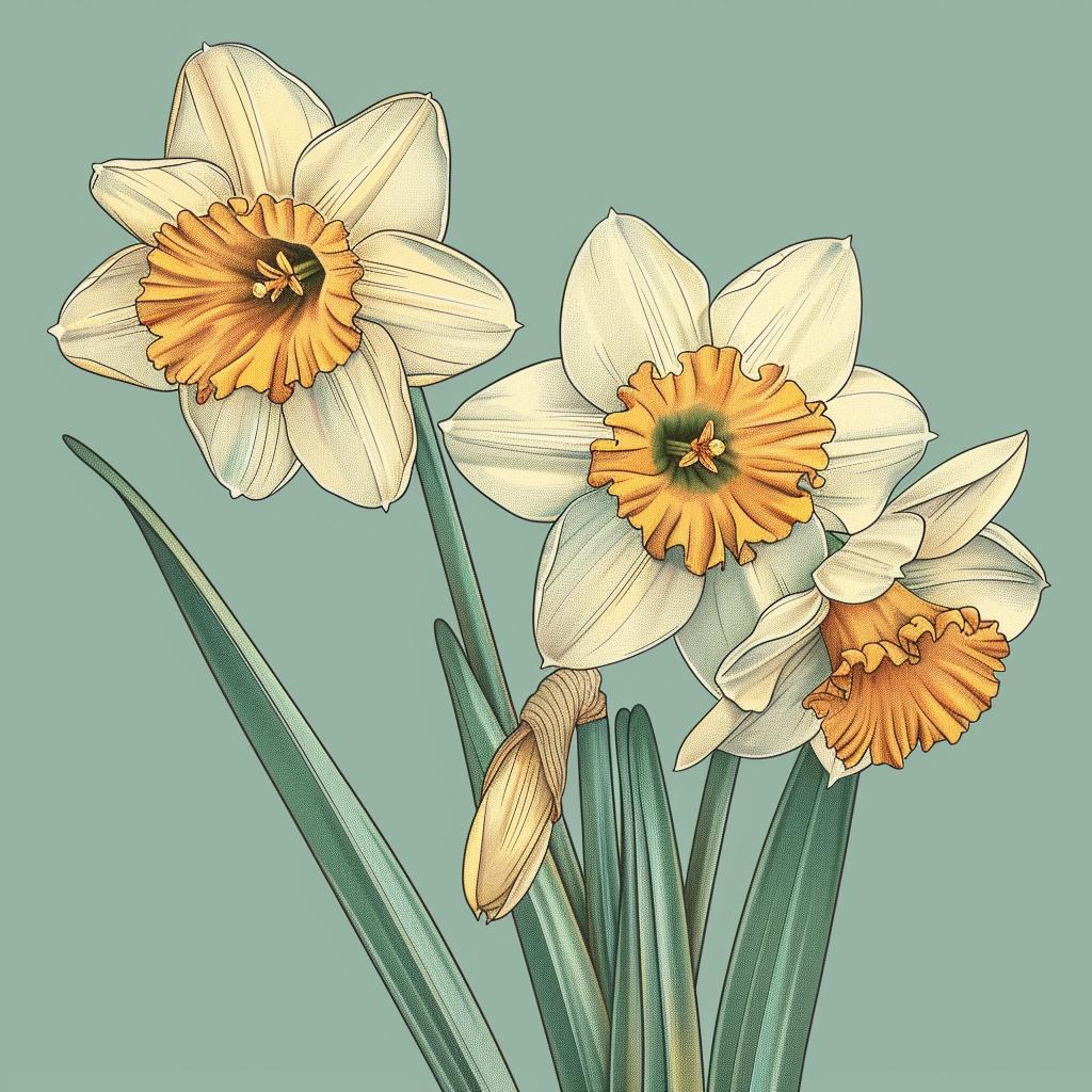 illustration  daffodils  vector  flowers  bouquet  colorful  floral  nature  spring  art 971589