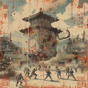 chromolithography  Chinese  building  poster  art  culture  structure  historical  illustration  urban 1040421