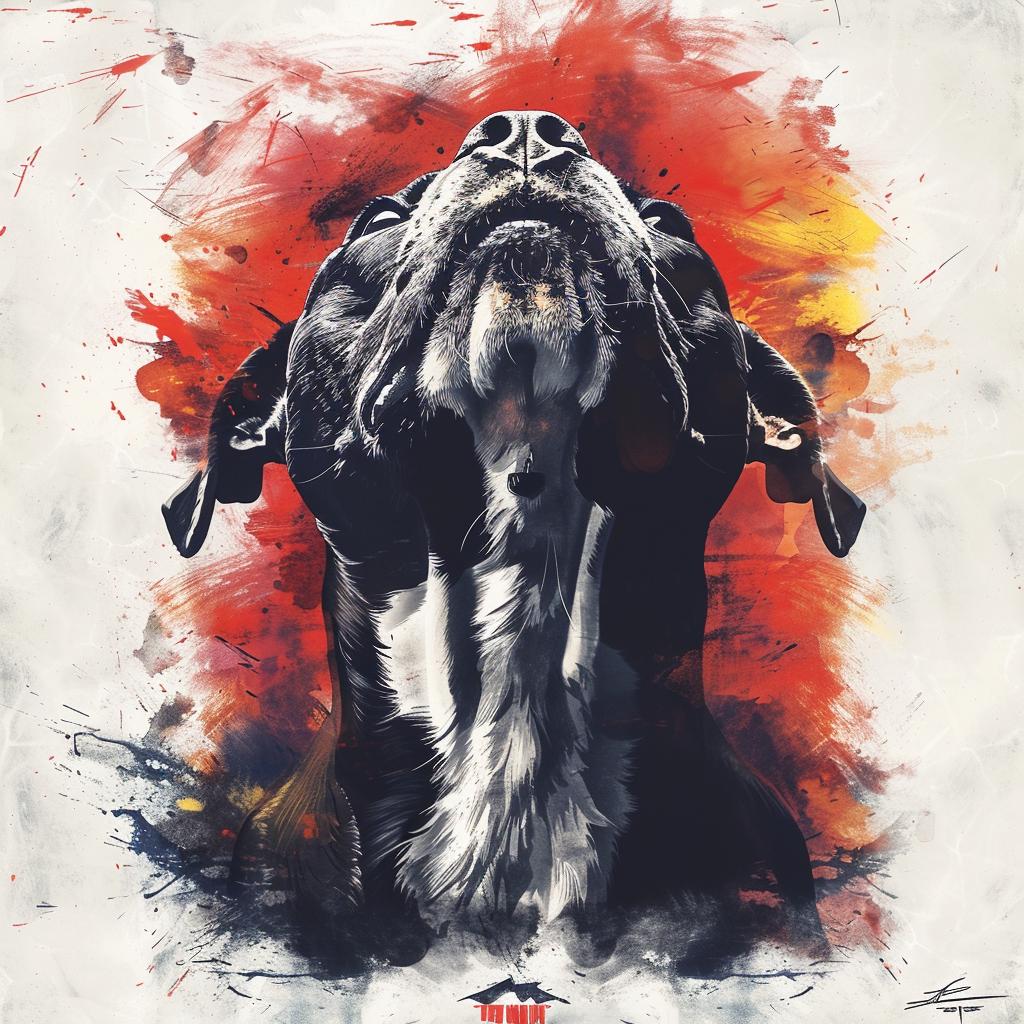 dog  pit  bull  red  black  background  canvas  poster  art  bold 938446