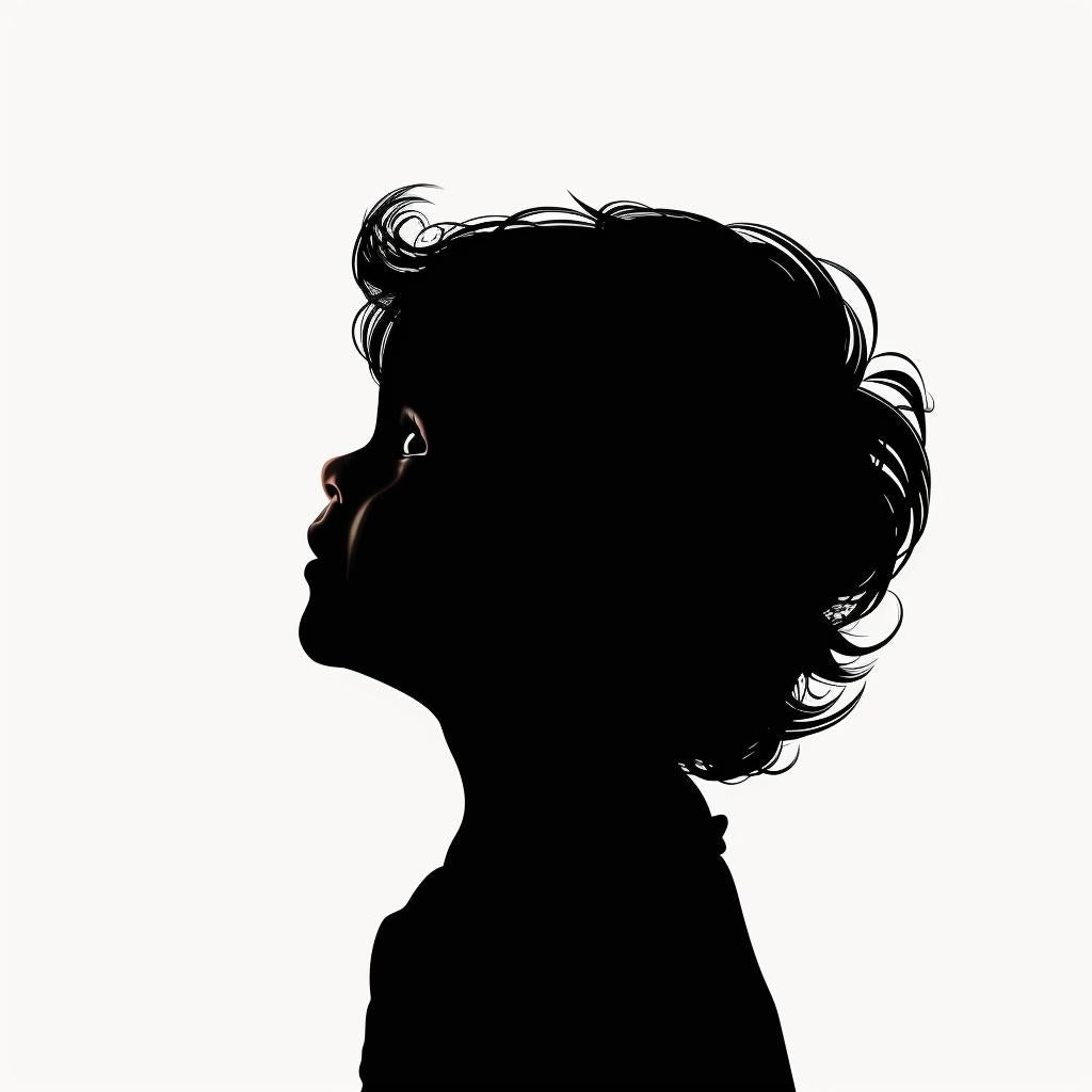 vector  silhouette  child  profile  clean  white  background  human  colorful  isolated 953770