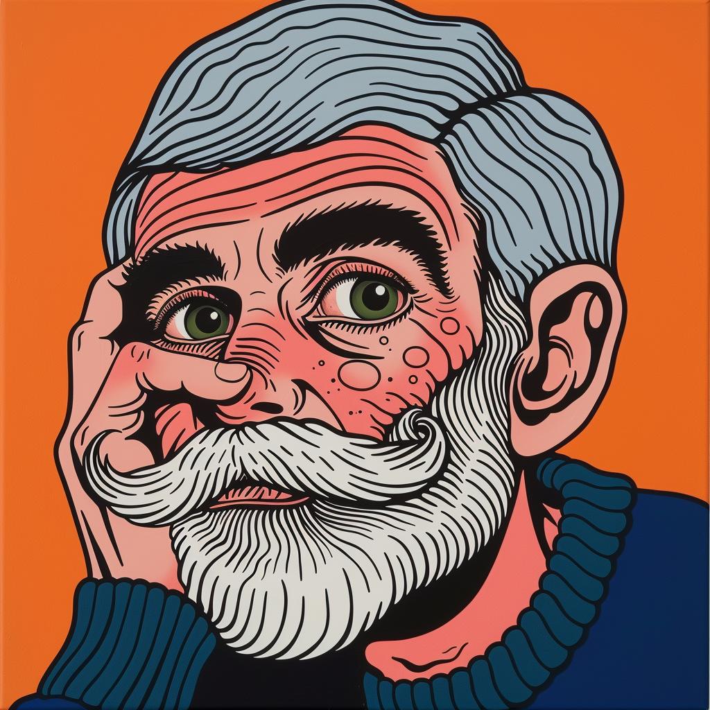 Painting  Old  Man  Mustache  Portrait  Figurative  Aging  Realism  Character  Life 972782