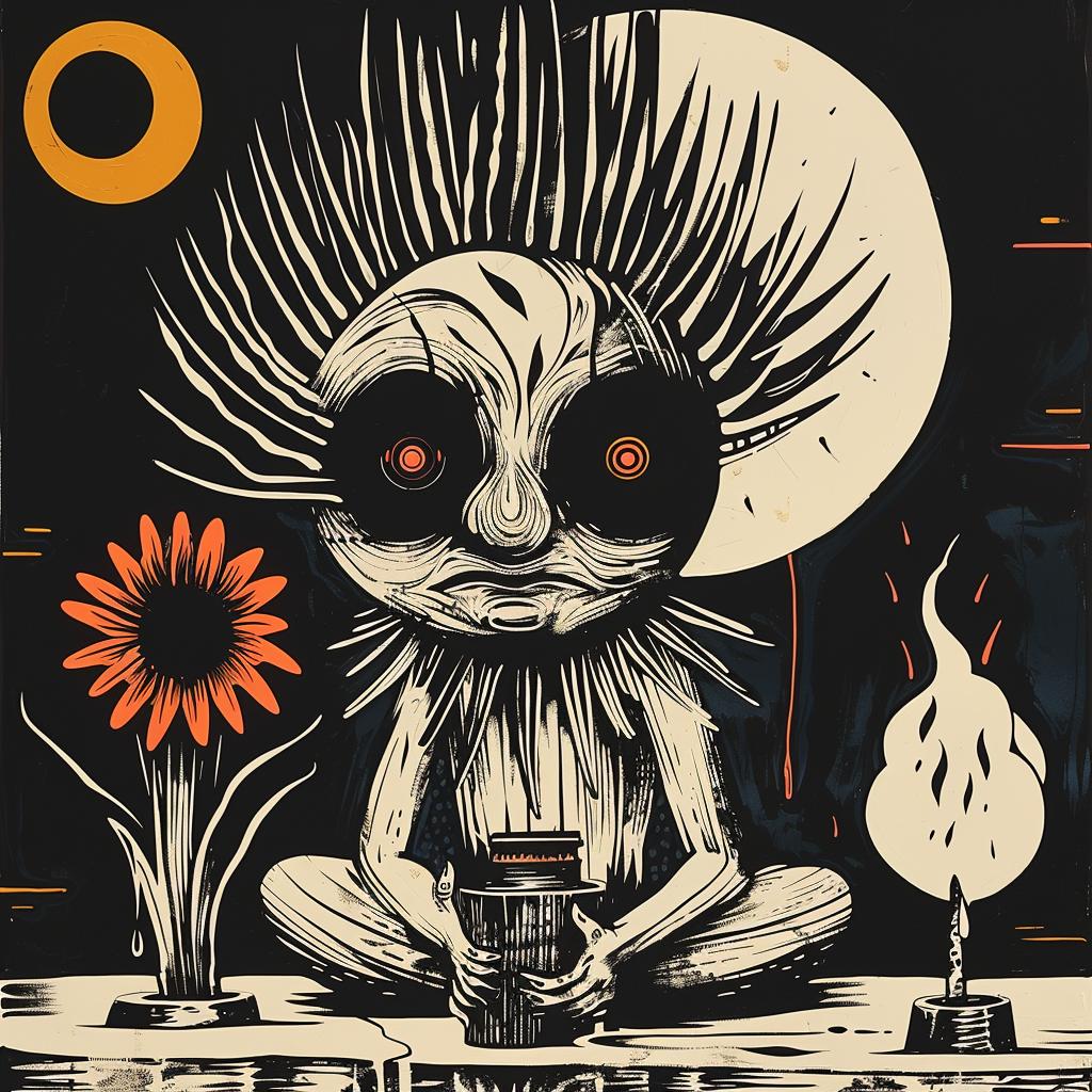 provocative  art  album  cover  spiritual  naturalistic  dark  occult  introspective  terror 933712