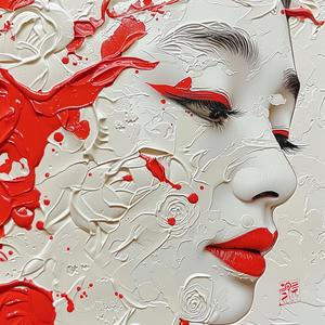 surreal  album  cover  woman  red  paint  screenprinting  symbolist  painters  portrayal 1077811