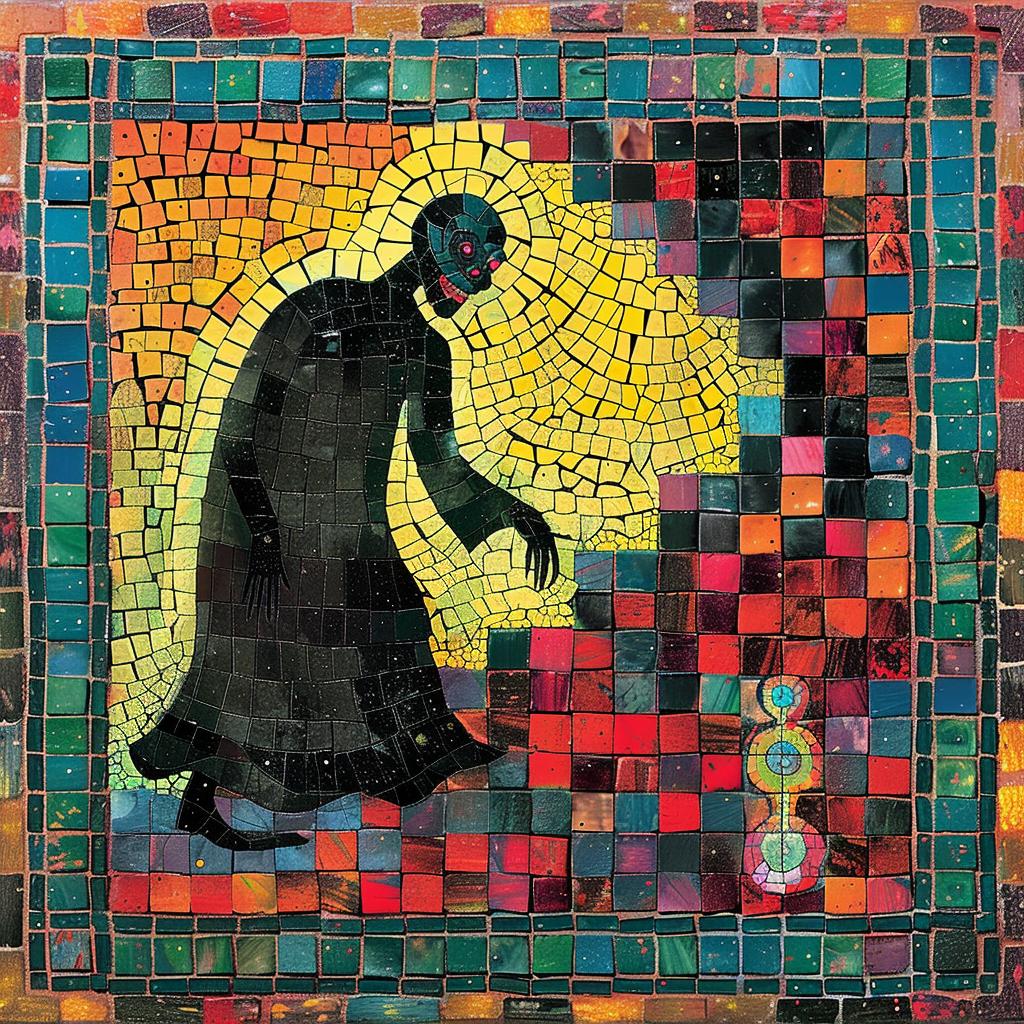 mosaic  deathmetal  occult  dark  creative  album  cover  staircase  man  art 977015