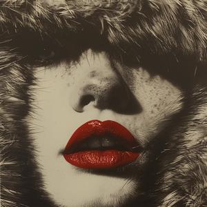 fashion  surreal  wolf-woman  human  furry  lips  eyes  symbolist  screenprinting  illustration 1077319