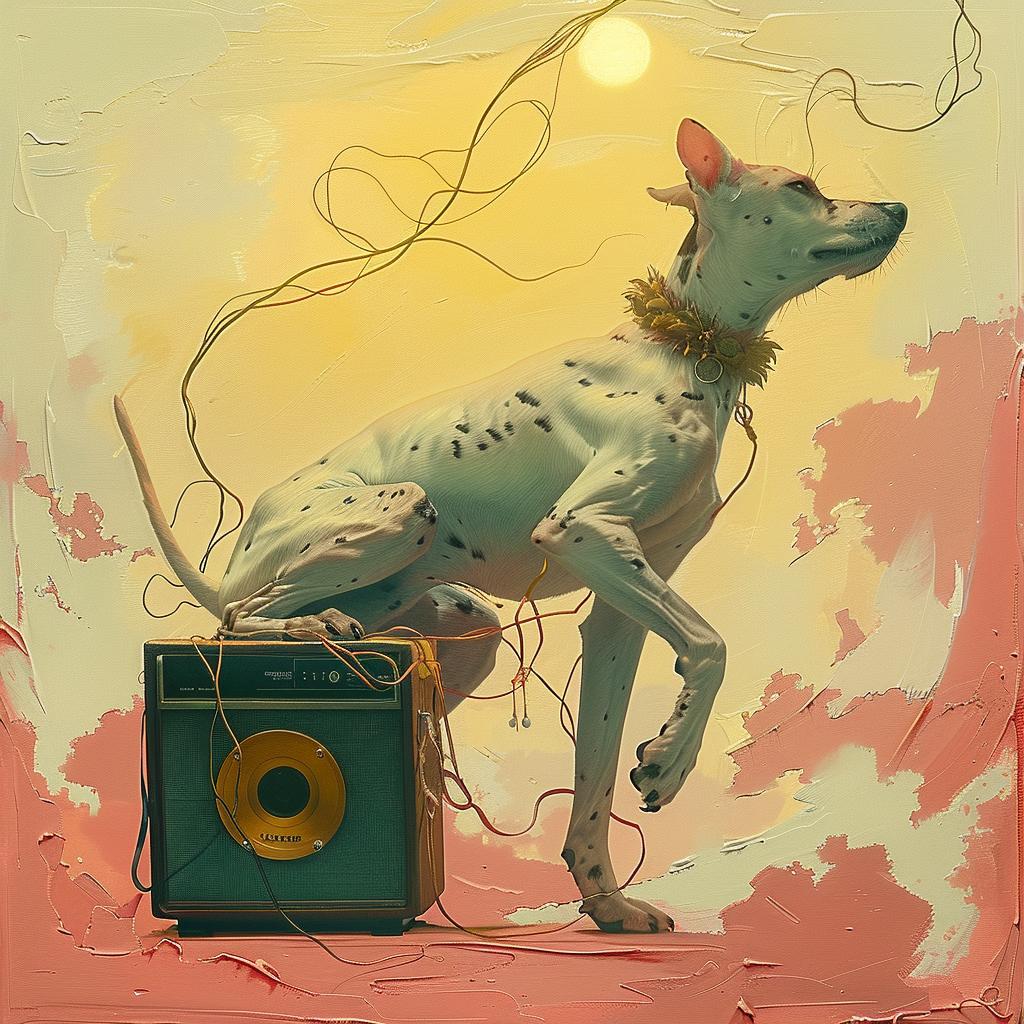 dog  painting  animal  radio  back  illustration  art  whimsical  creative  funny 939698