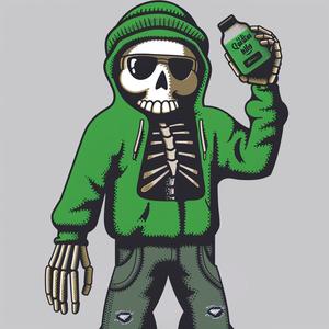 skeleton  hoodie  beer  character  design  technology  urban  art  casual  modern 1070867