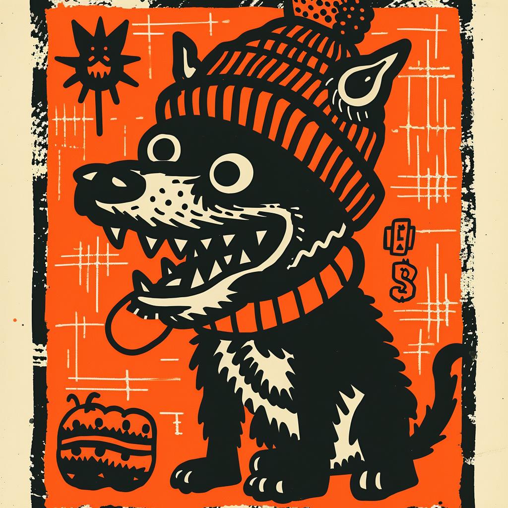 aggressive  animal  streetwise  culture  minimal  dog  poster  hat  scarf  graphic 957664