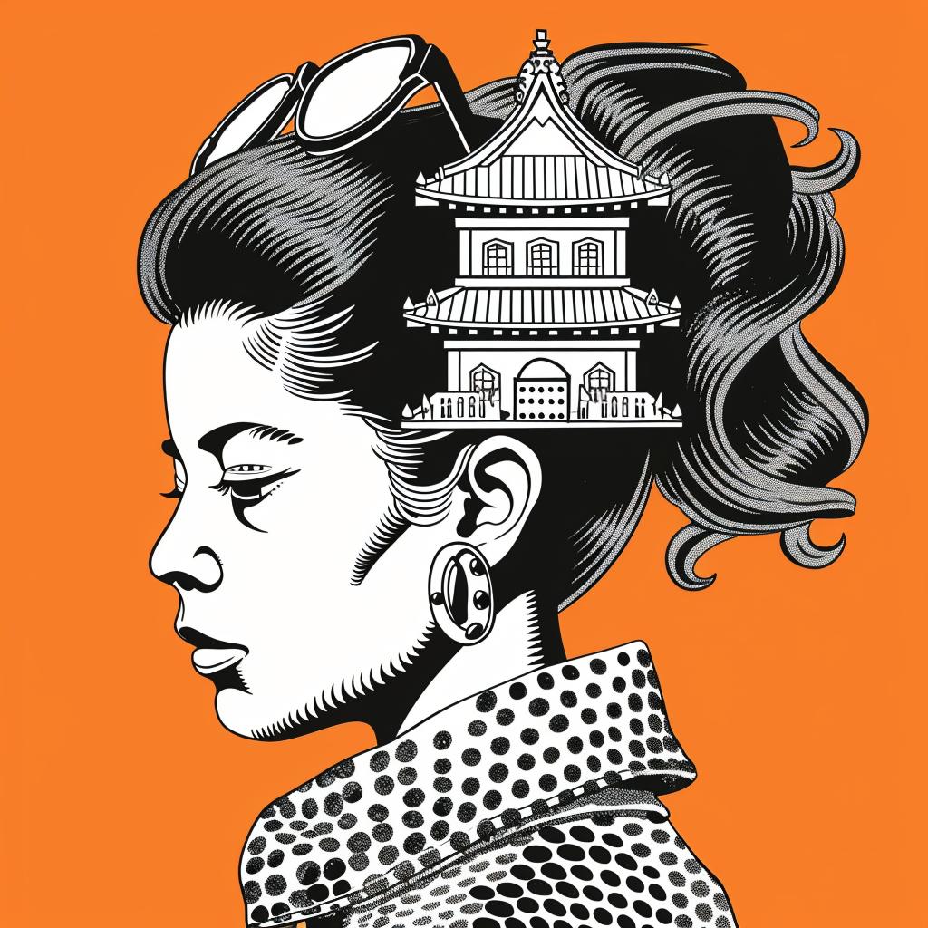 woman  house  head  drawing  minimalism  horror  cover  black  white  design 1020206