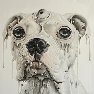 painting  dog  dripping  eyes  contemporary  emotional  surreal  artistic  vibrant  stylized 1073030