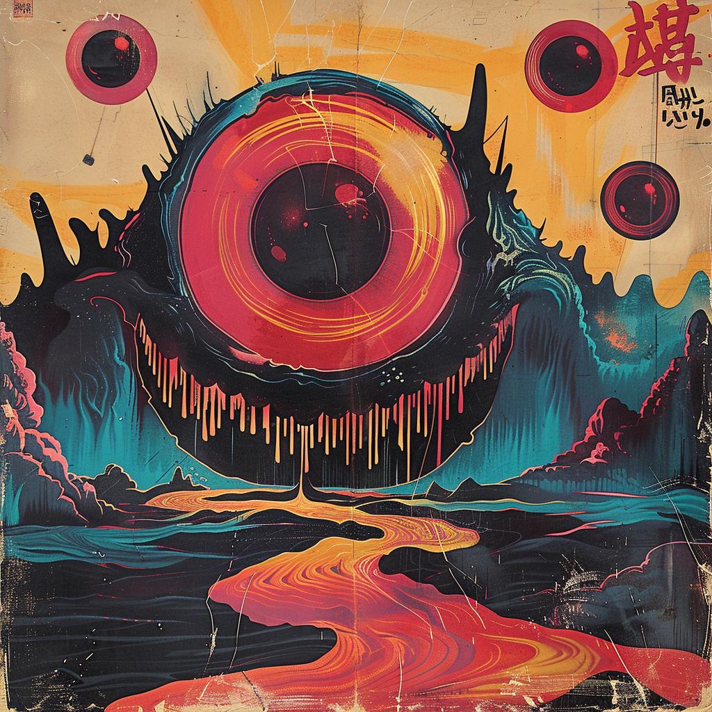 chromolithography  eye  river  poster  Japanese  mystical  symbolism  graphic  dark  emotive 1036122