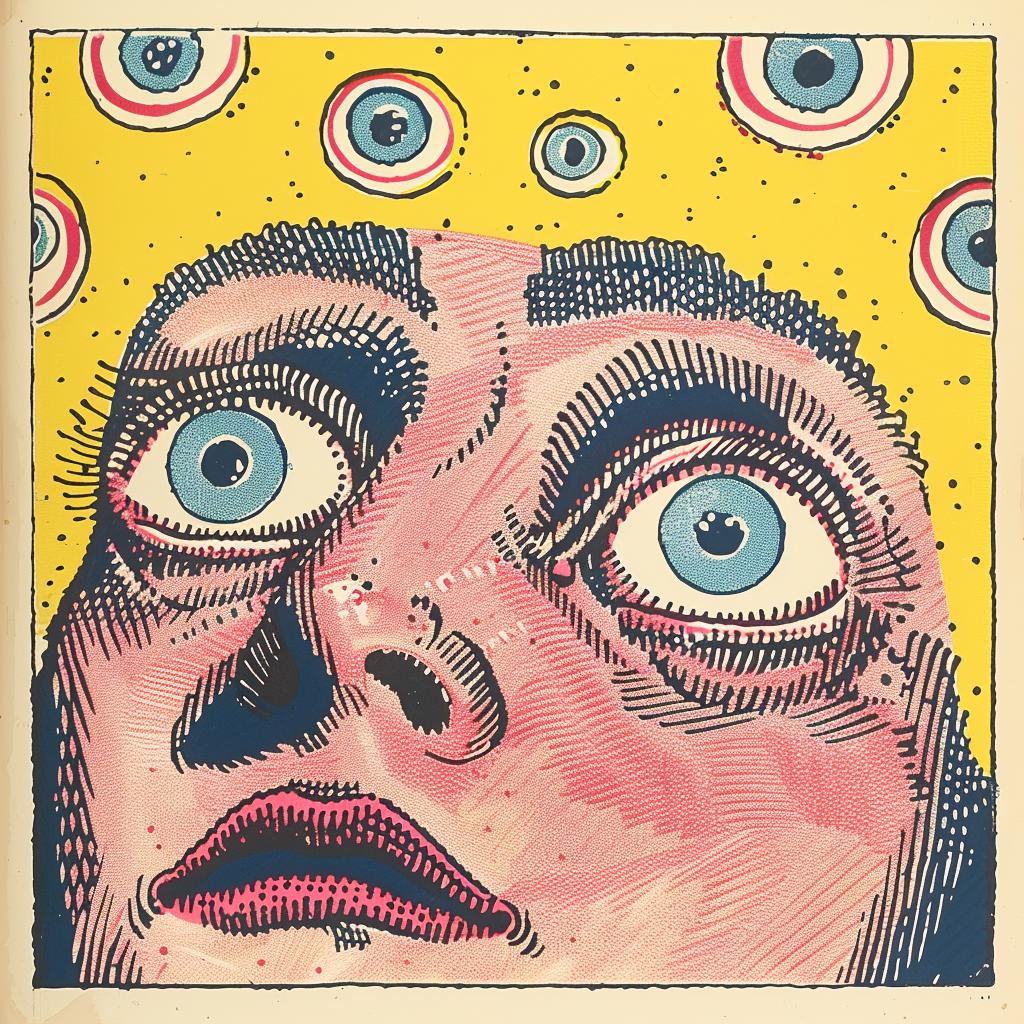 man  threeeyes  art  poster  Kandinsky  design  face  colorful  expression  abstract 916942