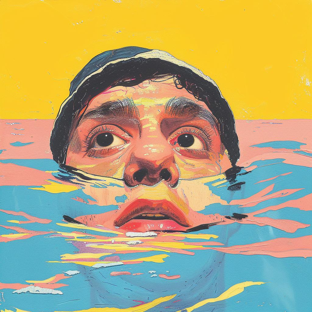 غلاف ألبوم سريالي، رسم قبعة رجل الماء، إبداع جوان كورنيلا 978543