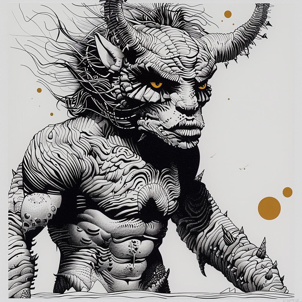 demon  drawing  horns  illustration  mythical  fantasy  creature  dark  art  fantastical 949054