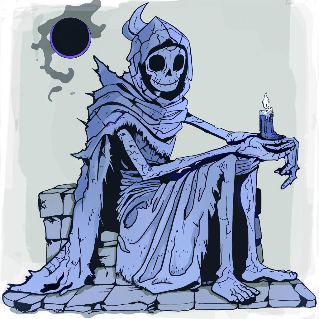 provocative  art  grim  skeleton  stone  wall  candle  dark  occult  introspective 935906