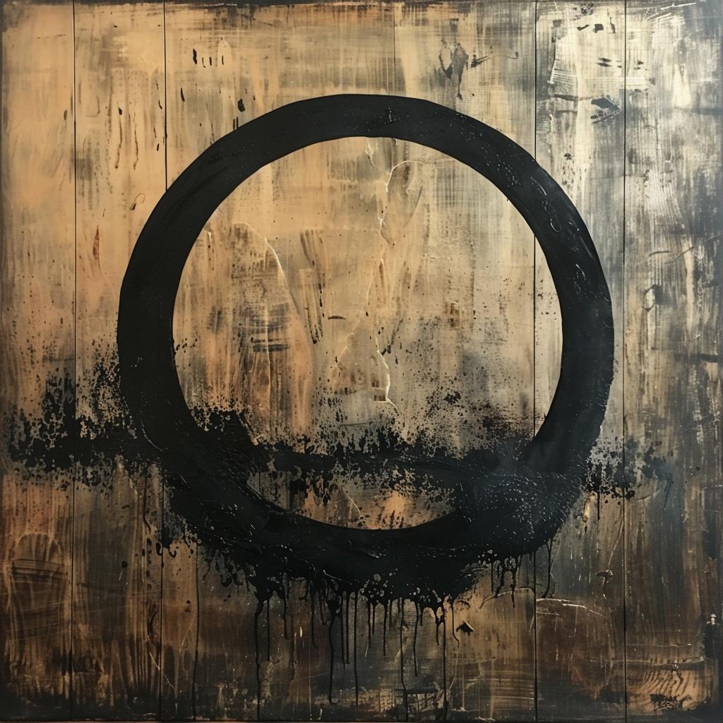 abstract  Japandi  circle  Wabi  Sabi  minimalist  modern  negative  space  art 1028975
