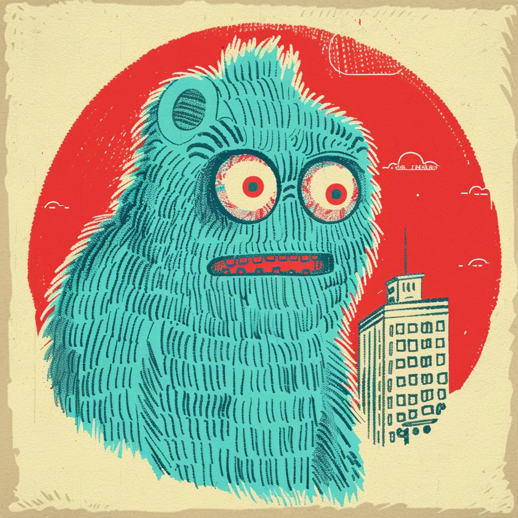 monster  blue  Tokyo  illustration  attack  whimsical  fantasy  creature  eyes  cartoon 940748