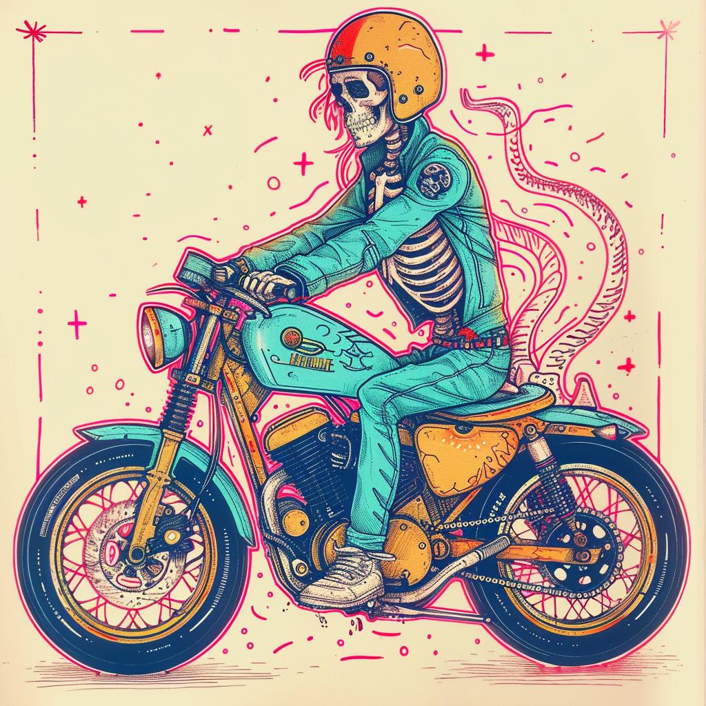 skeleton  motorcycle  riding  figure  biking  urban  ghostly  thrilling  dynamic  action 940954