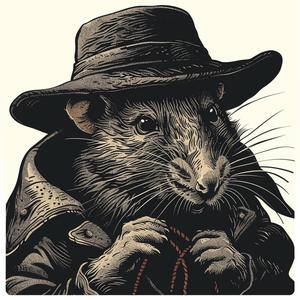 rat  thief  woodcut  flat  art  hat  criminal  minimalist  centered  2D 1077263