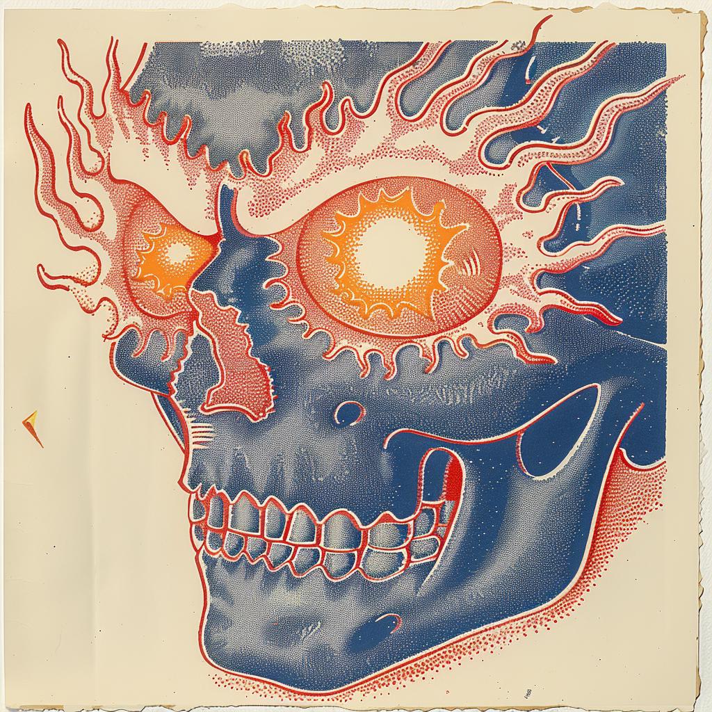skull  flames  surreal  art  colorful  design  deathmetal  glow  cyborg  abstract 945395