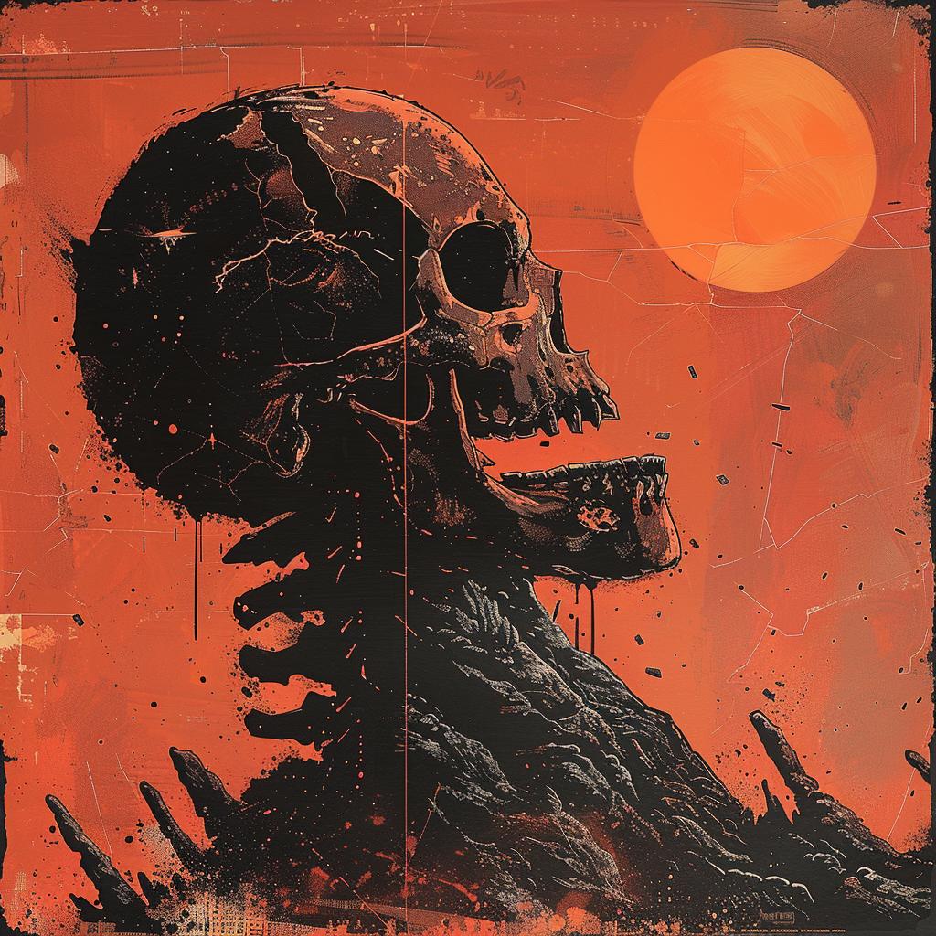 surreal  album  cover  deathmetal  god  hyper-realistic  screenprinting  minimal  Saul  art 960921
