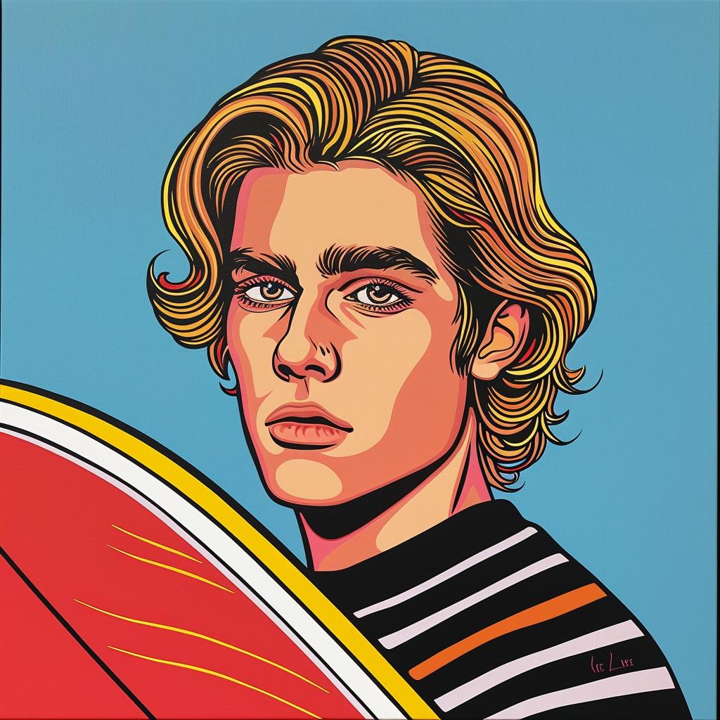 surfer  dude  painting  surfboard  man  beach  ocean  brown  hair  casual 1023971