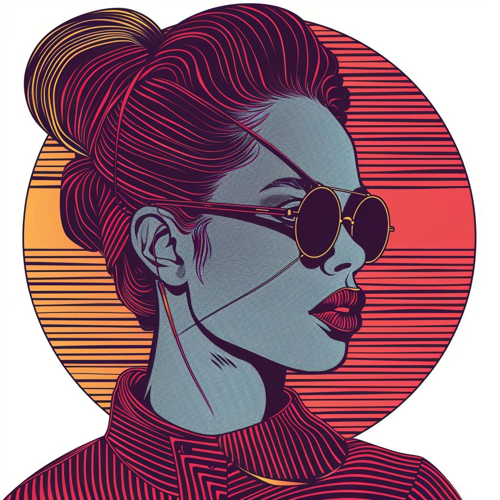 PopArt  african-american  woman  female  hair  sunglasses  sun  hat  white  background 936621