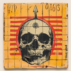skull  arrow  sign  666  encaustic  paint  Ravi  Zupa  Cahun  artwork 1064536