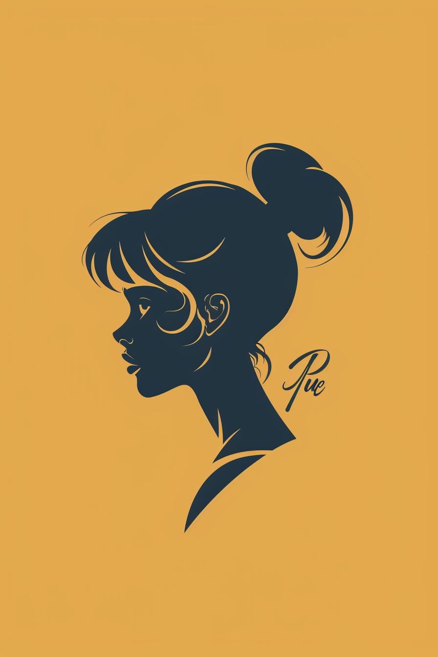 Betty  Rubble  minimalist  silhouette  profile  Malika  Favre  iconic  girl  ponytail 954027