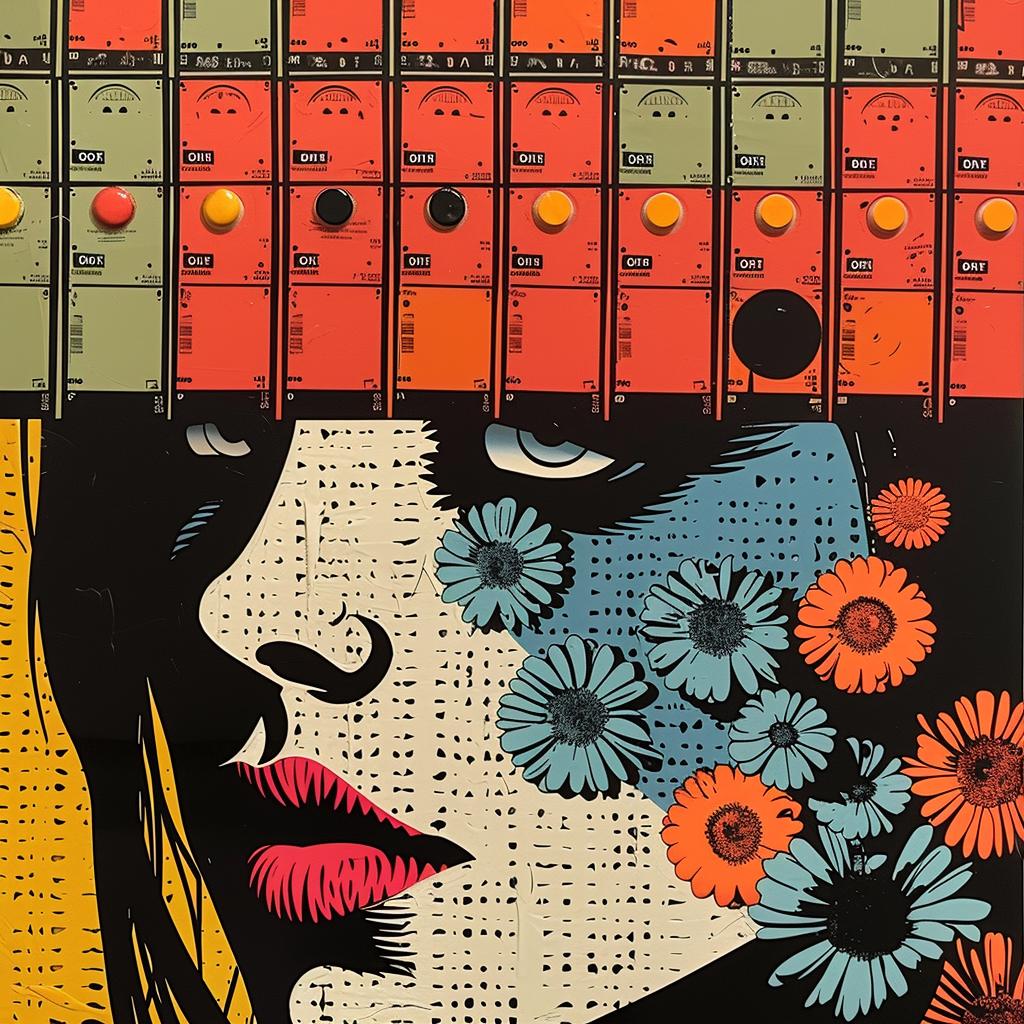 abstract  impressionism  collage  woman  flowers  graphic  design  colorful  face  art 968258