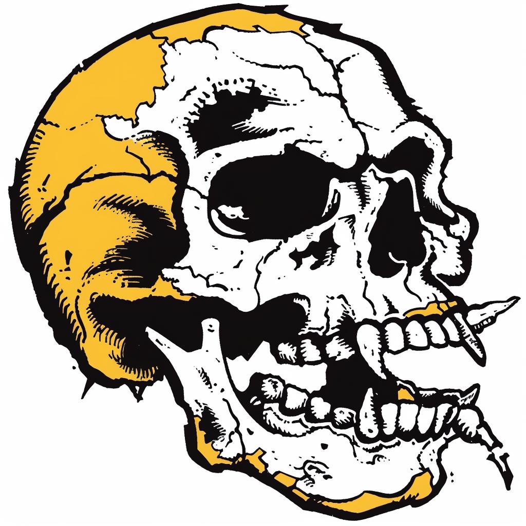 skull  tattoo  comic  vintage  illustration  Kirby  1950s  art  flash  graphic 919907