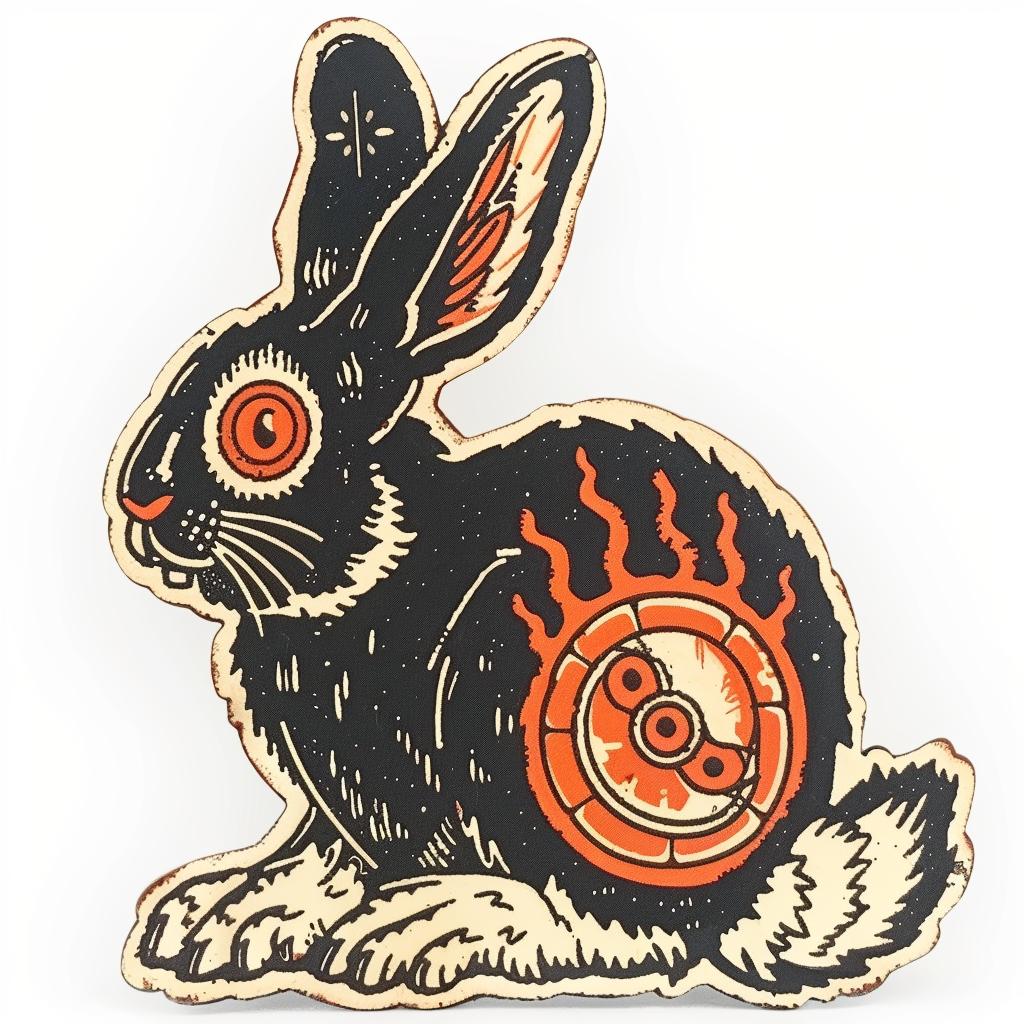 rabbit  badge  mythology  mystical  introspective  spiritual  dark  arts  occult  design 932995