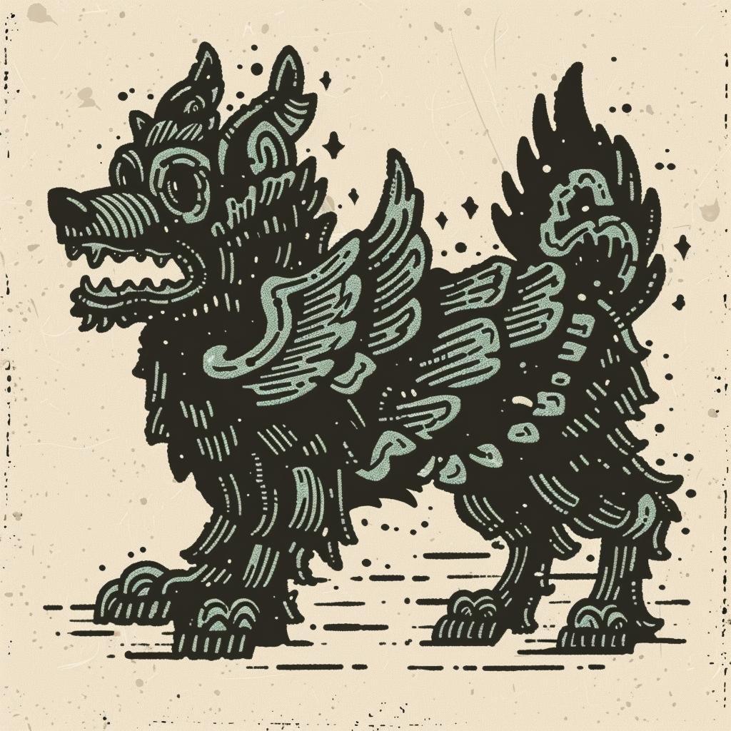 mythical  dog  creature  illustration  winged  dark  todd  fantasy  black  white 931089