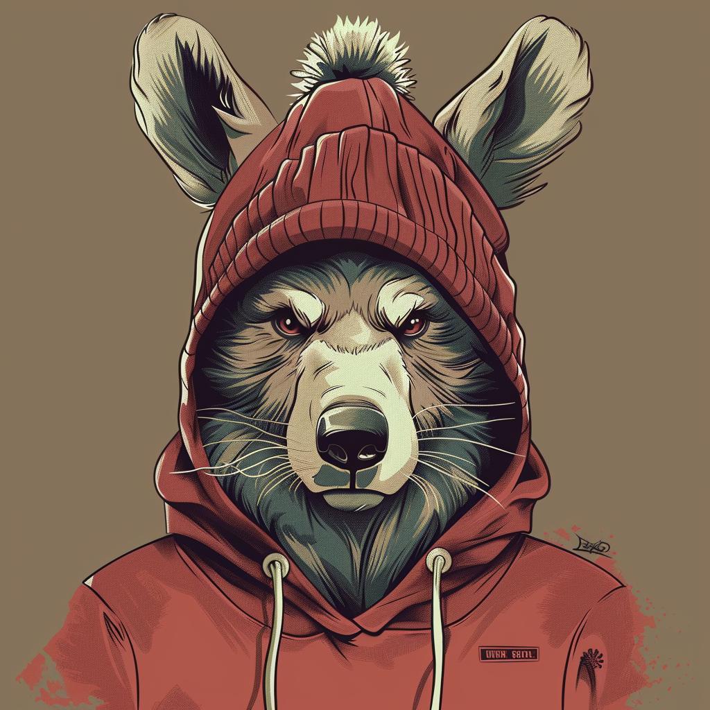 wolf  cartoon  hip-hop  street  animal  hoodie  hat  culture  illustration  aggressive 956264