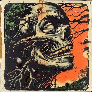 skull  tree  chromolithography  poster  dark  art  mystical  visual  design  graphic 1048050