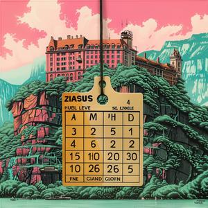 calendar  Zurich  rope  chromolithography  hanging  art  design  illustration  visual  urban 1039745
